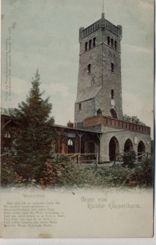 AK Rinteln Gruss vom Rinteler Klippenturm mit Weserlied 1900