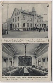 AK Niederlungwitz Gruss vom Gasthof Wechselburger Hof b. Glauchau 1910 RAR
