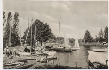 AK Plau am See Am Seglerheim viele Boote Mecklenburg 1960