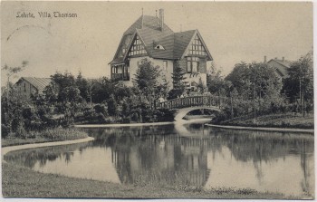 AK Lehrte Villa Thomsen mit Brücke 1911 RAR