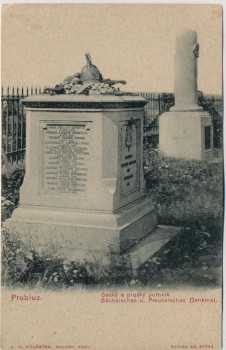 AK Probluz bei Hradec Králové Schlachtfeld bei Königgrätz 1866 Sächsisches und Preussisches Denkmal Tschechien 1910