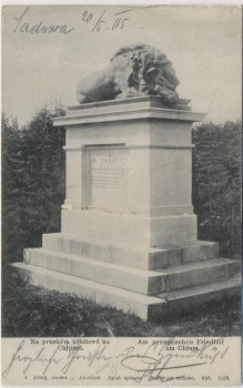 AK Bojiště u Hradec Králové Schlachtfeld bei Königgrätz 1866 Am preussischen Friedhof am Chlum Tschechien 1905