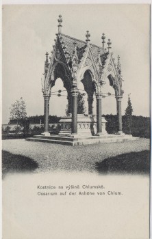 AK Bojiště u Hradec Králové Schlachtfeld bei Königgrätz 1866 Ossarium Mausoleum in Chlum Tschechien 1910