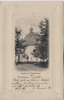 VERKAUFT !!!   Präge-AK Trautenau Trutnov Kapelle 1866 am Kapellenberg Böhmen Tschechien 1900