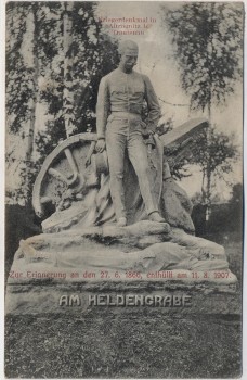 AK Altrognitz Starý Rokytník Trautenau Trutnov Kriegerdenkmal 1866 Böhmen Tschechien 1907 RAR