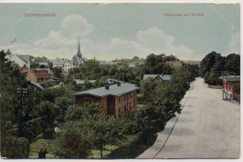 AK Schwarzenbek in Schleswig-Holstein Panorama mit Kirche Soldatenbrief 1911