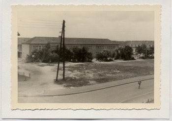 Foto 10x7 cm Schwarzenbek in Schleswig-Holstein Compe-Schule im Bau 1950 RAR