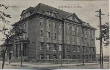 AK Graudenz Grudziądz Königl. Maschinenbau-Schule Westpreußen Polen 1918