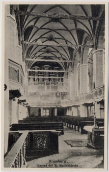 AK Dramburg Drawsko Pomorskie Inneres der St. Marienkirche Pommern Polen 1940