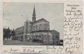 AK Cistercienser-Abtei Oelenberg im Elsass Reiningue Haut-Rhin Frankreich 1906