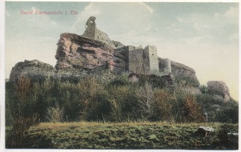 AK Ruine Fleckenstein Elsass bei Lembach Bas-Rhin Wissembourg 1910
