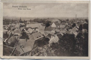 AK Hoym in Anhalt Blick vom Turm Ortsansicht bei Seeland 1932