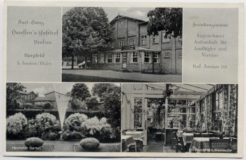 AK Mehrbild Bargfeld bei Innien Holstein Hanssen's Gasthof Pension Aukrug 1950