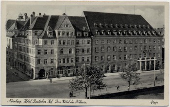 AK Nürnberg Hotel Deutscher Hof Das Hotel des Führers 1937