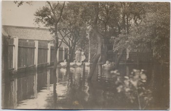 AK Foto Ilmenau in Thüringen Hochwasser Überschwemmung mit Menschen 1920 RAR