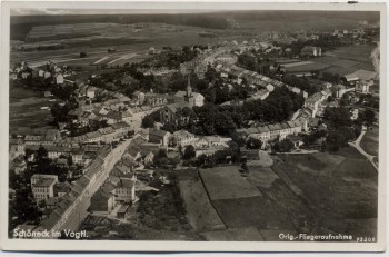 AK Foto Schöneck im Vogtland Fliegeraufnahme Luftbild 1936
