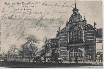 AK Berlin Tiergarten Gruss aus dem Kronprinzenzelt I In den Zelten 1 1904