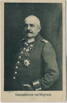 AK Generaloberst von Woyrsch 1. WK Wohlfahrts-Postkarte Feldpost 1916