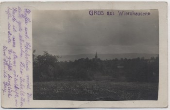 VERKAUFT !!!   AK Foto Gruss aus Wiershausen (Hann. Münden) Ortsansicht 1918 RAR