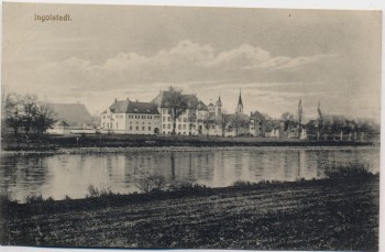 AK Ingolstadt Ortsansicht mit Donau 1915