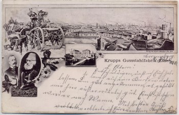 AK Essen Krupps Gussstahlfabrik Kanonen 1901