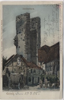 AK Einbeck in Niedersachsen Storchenturm 1905
