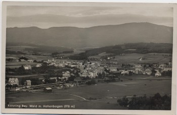 AK Foto Kötzting mit Hohenbogen Ortsansicht Oberpfalz 1930