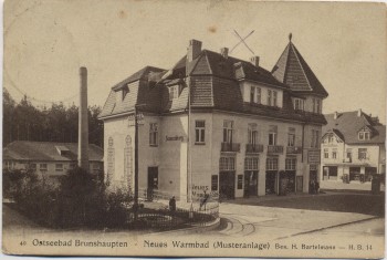 VERKAUFT !!!   AK Ostseebad Brunshaupten Neues Warmbad Sonnenburg Kühlungsborn 1924 RAR