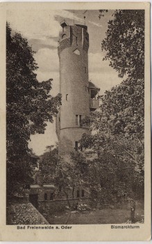 AK Bad Freienwalde an der Oder Bismarckturm 1927