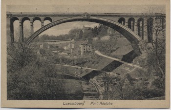AK Luxemburg Pont Adolphe 1920