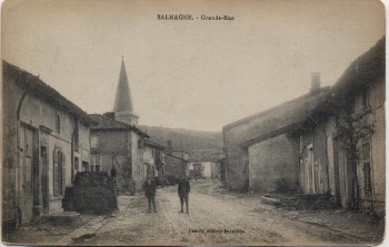 AK Salmagne Grande Rue Meuse Frankreich 1910