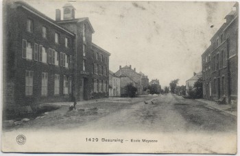 AK Beauraing Ecole Moyenne Feldpost Namur Wallonien Belgien 1915