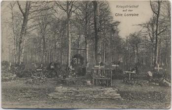AK Kriegsfriedhof auf der Côte Lorraine bei St. Mihiel 1. WK Feldpost Meuse Frankreich 1916