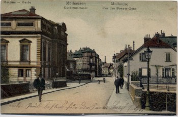 AK Mülhausen Mulhouse Guteleutstrasse Elsass Frankreich 1908 RAR