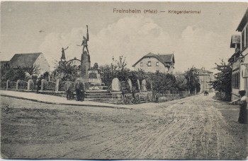 VERKAUFT !!!   AK Freinsheim / Pfalz Partie am Kriegerdenkmal 1910 RAR