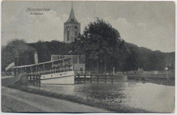 AK Monnickendam Aankomst Ortsansicht mit Schiff Nordholland Niederlande 1908