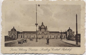 AK Lwiw Lwów Lemberg Central-Bahnhof Ukraine 1915