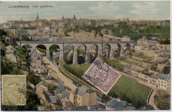 AK Luxemburg Ville de Luxembourg Ortsansicht mit Brücke 1912