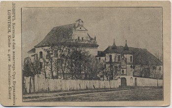 AK Lowitsch Łowicz Kirche und Bernadiner-Kloster Feldpost Polen 1915