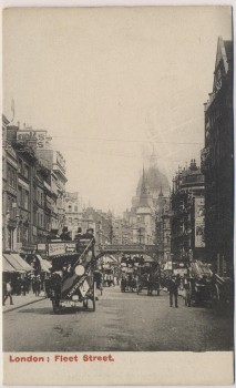 AK London Fleet Street Pferdekutschen Menschen Großbritannien 1910