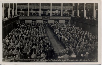 AK Foto Stockholm Socialdemokratiska Ungdomsförbunds 9 de Kongress 1940 RAR