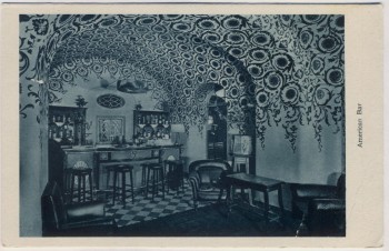 AK Rom Roma Grand Hotel de Russie American Bar Italien 1920