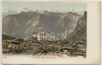 AK Gemmi Hotel Wildstrubel bei Leukerbad Wallis Schweiz 1910