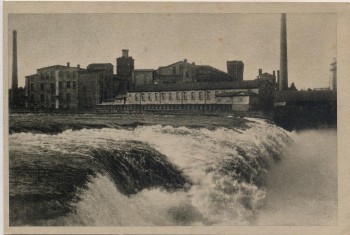 AK Narva Kosk Fabrik am Wasserfall Estland 1920
