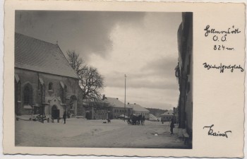AK Foto Hellmonsödt Ortsansicht im Winter Oberösterreich Österreich 1940