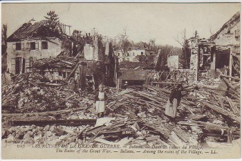 AK Belleau Grande Guerre Ruinen Menschen 1.WK Meurthe-et-Moselle Frankreich 1915
