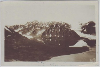 VERKAUFT !!!   AK Foto Spitzbergen Stempel Schiff Pakisen Norwegen 1924