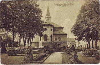 VERKAUFT !!!   AK Freiwaldau Jeseník Kath. Kirche Sudetenland Tschechien 1914