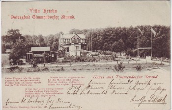 AK Gruss aus Ostseebad Timmendorfer Strand Villa Frieda mit Gedicht 1903