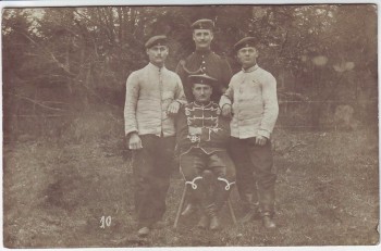 AK Foto Sennelager Gruppenfoto Soldaten Senne Paderborn 1908